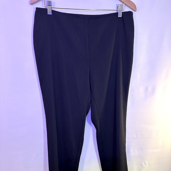 Neiman Marcus Black Career Business Workwear Dress Pants Trousers Side Zipper 10 - Picture 5 of 8